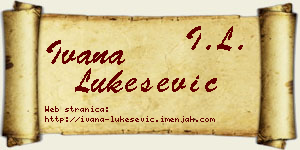 Ivana Lukešević vizit kartica